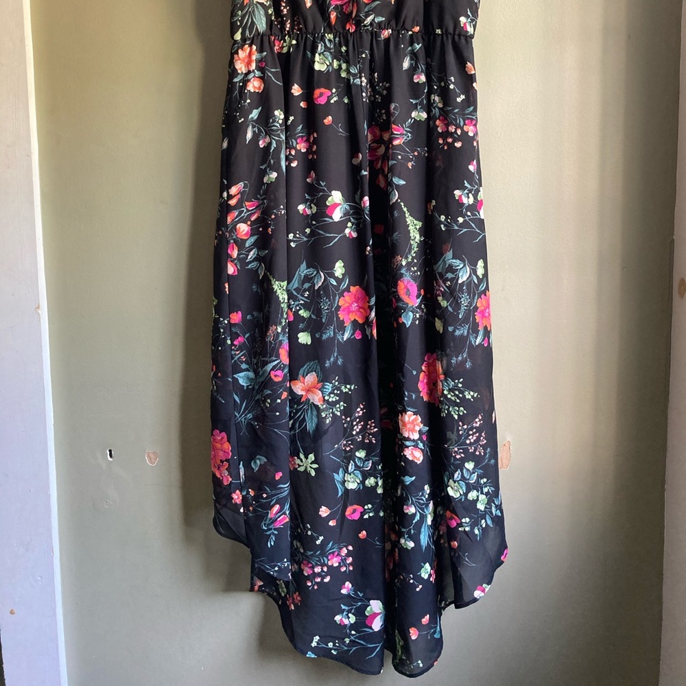 IZ Byer Hi low floral print spaghetti strap dress - Picture 4 of 5